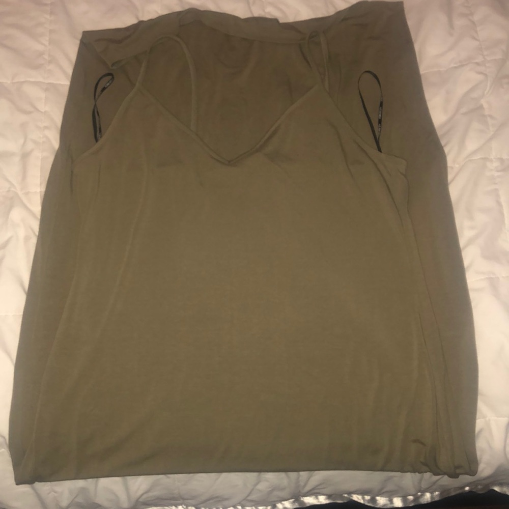 Olive green maxi dress